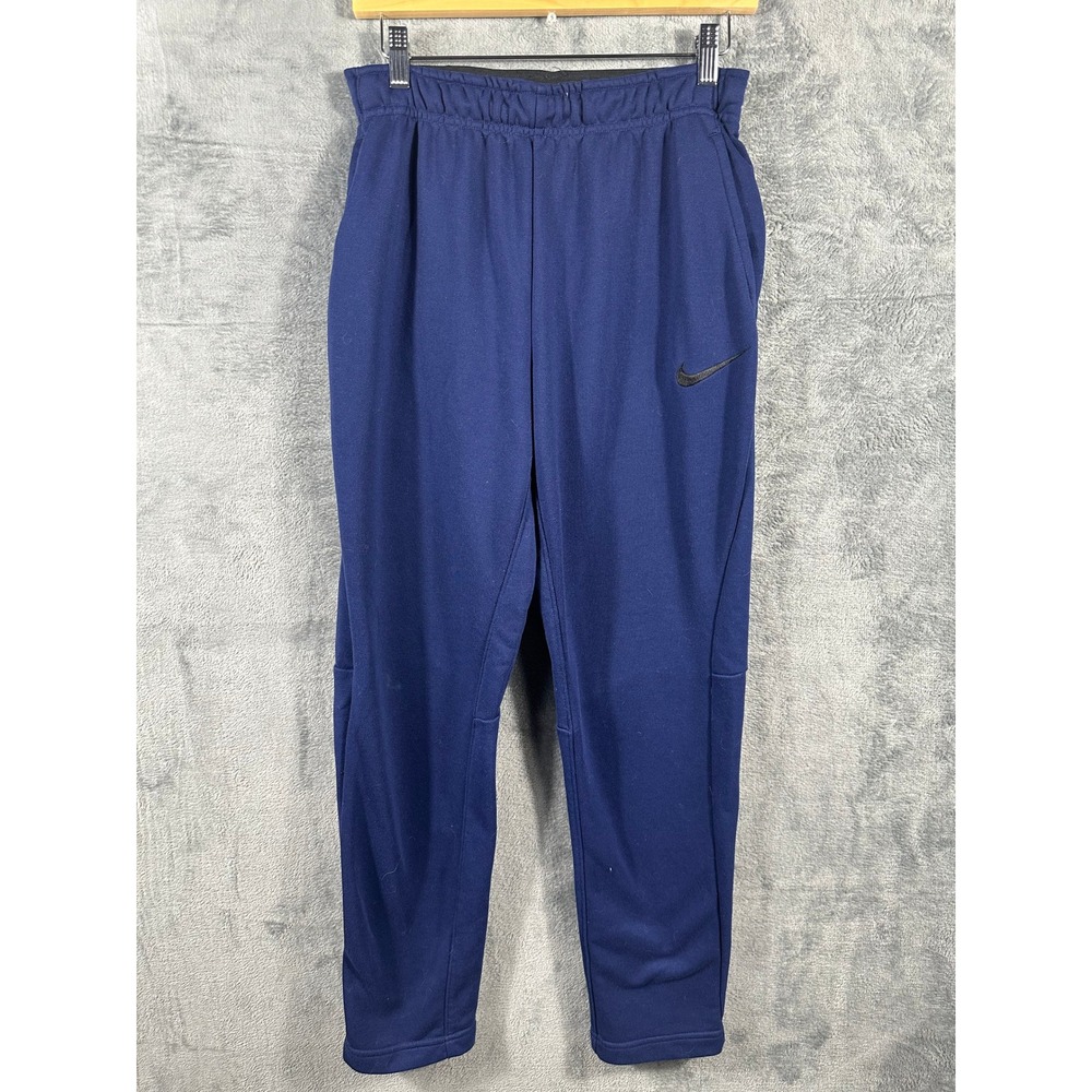 Nike Dri-FIT Mens Small Navy Blue Training Pants Tapered Joggers CU4957-451